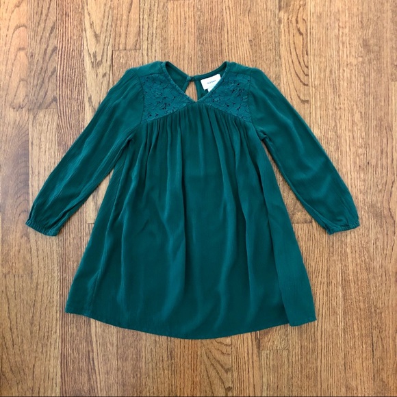 Old Navy Long Sleeve Green Dress, Size 3T - Picture 6 of 8